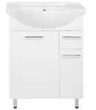 Cabinet with sink Astor, White gloss, 65 cm order